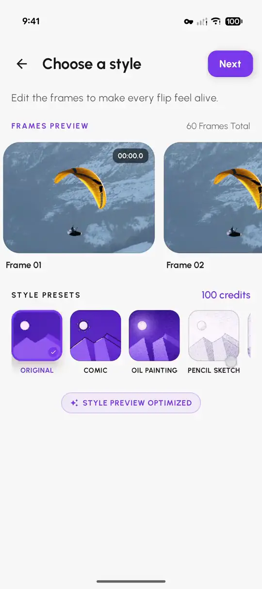 Choosing a style for the flipbook pages